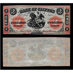 Bank of Clifton $2, 1861