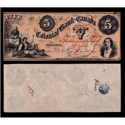 Colonial Bank of Canada $5, 1859