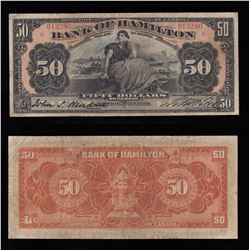 Bank of Hamilton $50, 1914