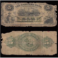 Maritime Bank $5, 1881