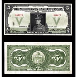 Merchants Bank of Canada $5, 1919
