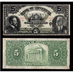 Bank of Montreal $5, 1914