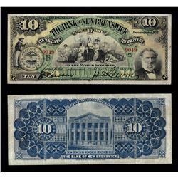 Bank of New Brunswick $10, 1892