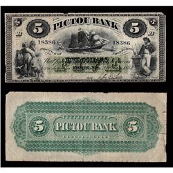 Pictou Bank $5, 1882