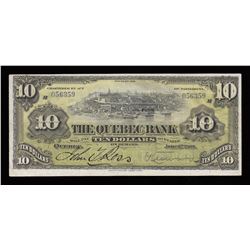 Quebec Bank $10, 1908