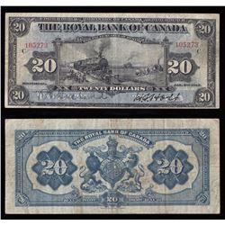 Royal Bank of Canada $20, 1913