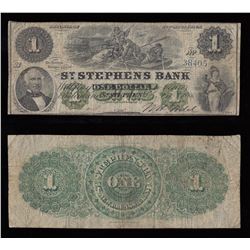 St. Stephens Bank $1, 1886