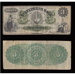 St. Stephens Bank $3, 1886