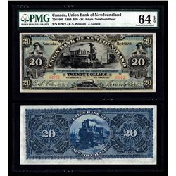 Union Bank of Newfoundland $20, 1889