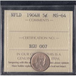 1904H Newfoundland Five Cents