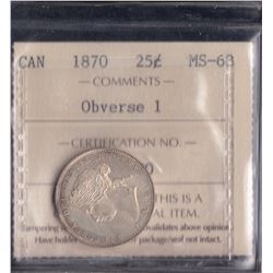 Canada - 1870 Twenty Five Cents