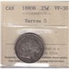 Image 1 : Canada - 1880H Twenty Five Cents
