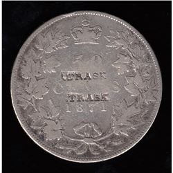 Victoria, Canada 50 Cents, 1871