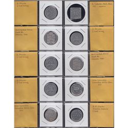 Quebec and Ontario Tokens