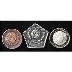Canadian Medal - Coin Club Medals - Lot of 3