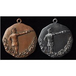 Canadian Shooting Medals - Lot of 2