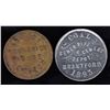 Image 1 : Lot of 2 Ontario Tokens