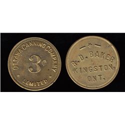 Lot of 2 Ontario Tokens