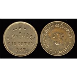Lot of 2 Ontario Tokens