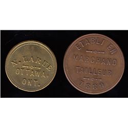 Lot of 2 Ontario Tokens