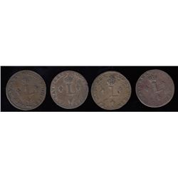 Br. 508. Sous-Marques. Four scarcer types from the Paris Mint.
