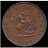 Image 2 : Br. 720.  Clashed 1852 halfpenny.