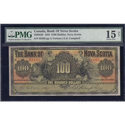 Bank of Nova Scotia $100, 1925