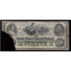 Bank of Prince Edward Island $20, 1872