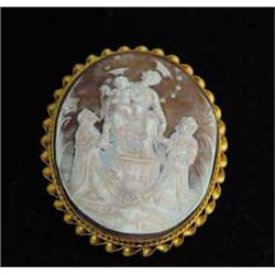 SHELL CAMEO BROOCH