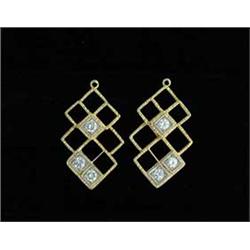 GOLD & DIAMOND DROP EARRINGS