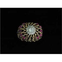 LADY'S RUBY & DIAMOND RING