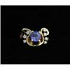 Image 1 : TANZANITE & DIAMOND RING