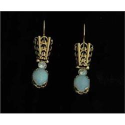 OPAL & DIAMOND EARRINGS