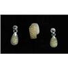 Image 1 : 14KT DIAMOND & YELLOW SAPPHIRE RING & EARRINGS. 