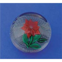 NEW ENGLAND GLASS CO. POINSETTIA PAPERWEIGHT