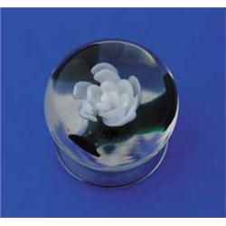 UNSIGNED CRIMPED ROSE PAPERWEIGHT