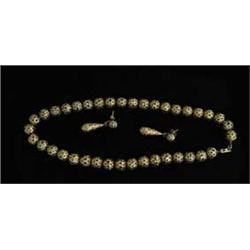 GOLD PIERCED NECKLACE & EARRINGS