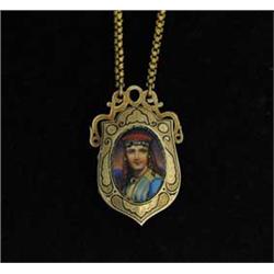 VICTORIAN GOLD & ENAMEL LOCKET