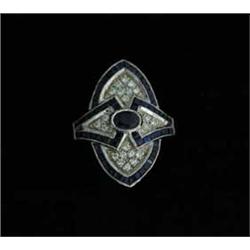 18KT SAPPHIRE & DIAMOND RING