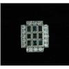 Image 1 : 14KT EMERALD & DIAMOND RING