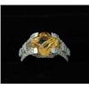 Image 1 : 14KT CITRINE & DIAMOND RING
