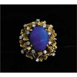 LAPIS & DIAMOND RING