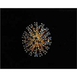 SAPPHIRE STARBURST RING