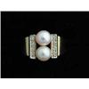 Image 1 : PEARL & DIAMOND RING
