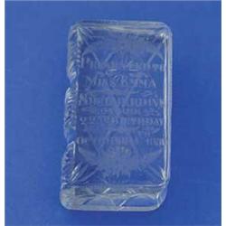 ANTIQUE CUT GLASS BOOK PAPERWEIGHT