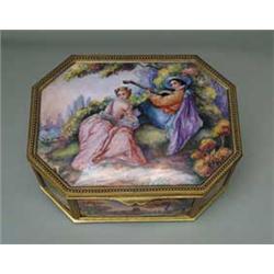 FRENCH ENAMEL JEWEL CASKET