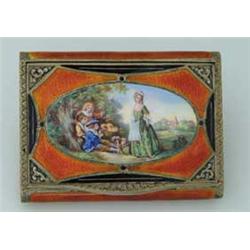 STERLING HAND ENAMELED BOX