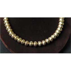 HANDMADE GOLD BEAD NECKLACE