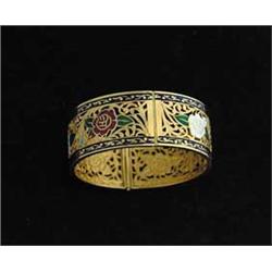 GOLD PIERCED & ENAMEL BRACELET