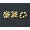 Image 1 : GOLD BROOCH & EARRINGS